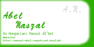 abel maszal business card